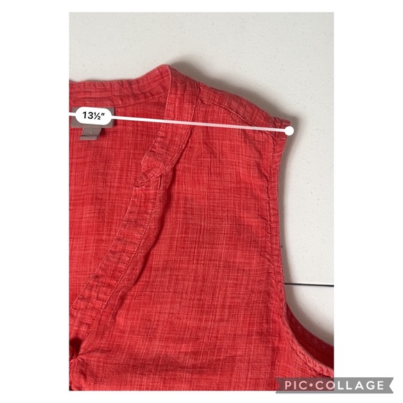 J jill  Sleeveless Large  Tunic Tank Top Linen - Picture 8 of 9